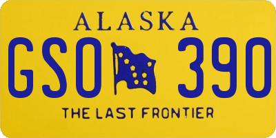 AK license plate GSO390