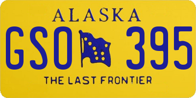 AK license plate GSO395