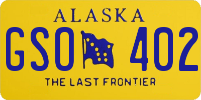 AK license plate GSO402