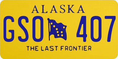 AK license plate GSO407