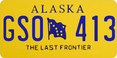 AK license plate GSO413