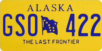 AK license plate GSO422