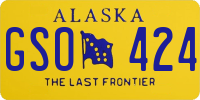 AK license plate GSO424