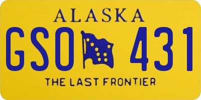 AK license plate GSO431