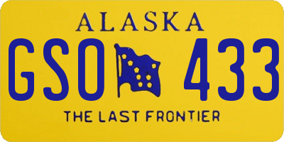 AK license plate GSO433