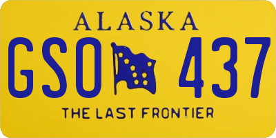 AK license plate GSO437