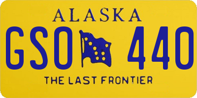 AK license plate GSO440