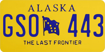 AK license plate GSO443