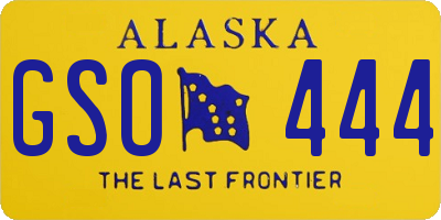 AK license plate GSO444