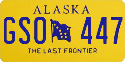 AK license plate GSO447