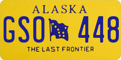 AK license plate GSO448