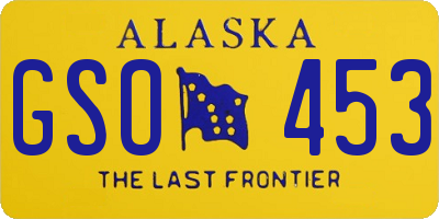 AK license plate GSO453