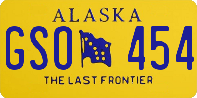 AK license plate GSO454