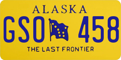 AK license plate GSO458