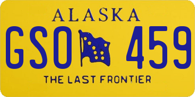 AK license plate GSO459