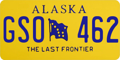 AK license plate GSO462