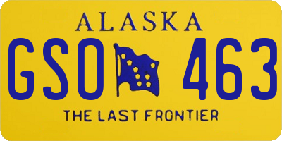AK license plate GSO463
