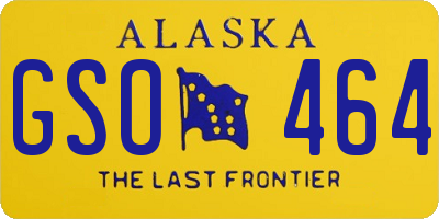AK license plate GSO464