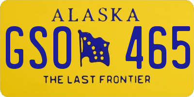 AK license plate GSO465