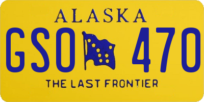 AK license plate GSO470