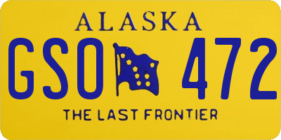 AK license plate GSO472