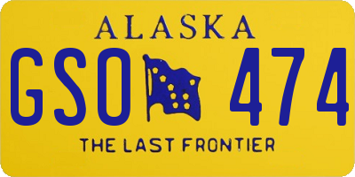 AK license plate GSO474