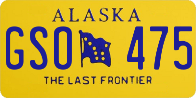 AK license plate GSO475