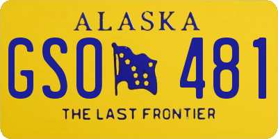 AK license plate GSO481