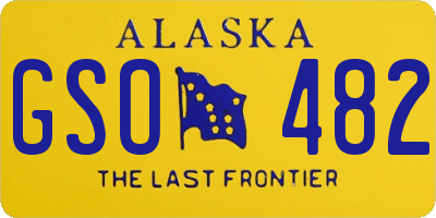 AK license plate GSO482