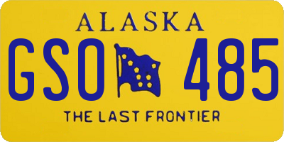 AK license plate GSO485