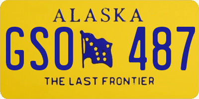 AK license plate GSO487