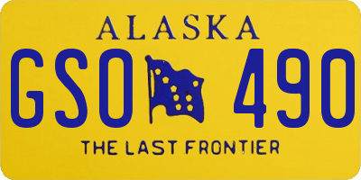 AK license plate GSO490