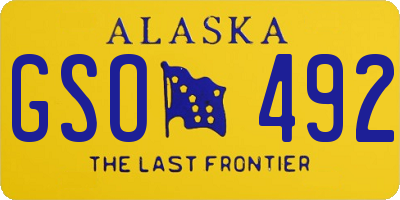 AK license plate GSO492