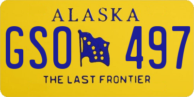 AK license plate GSO497