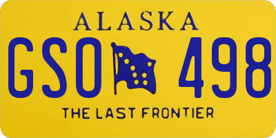 AK license plate GSO498