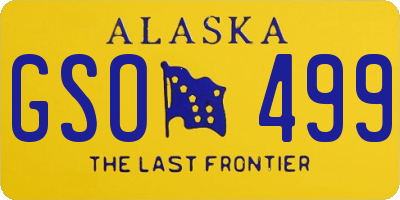 AK license plate GSO499