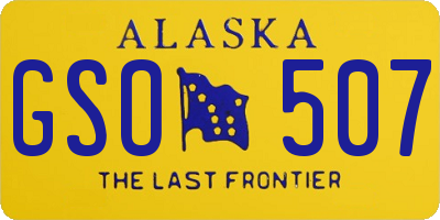 AK license plate GSO507