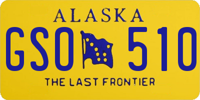 AK license plate GSO510