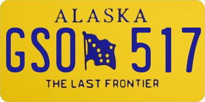 AK license plate GSO517