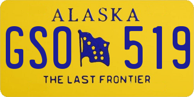 AK license plate GSO519