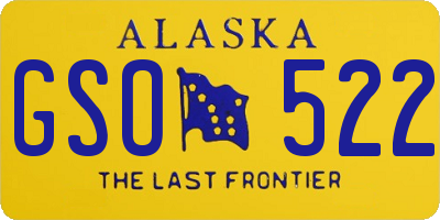 AK license plate GSO522