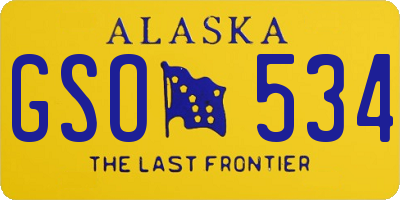 AK license plate GSO534