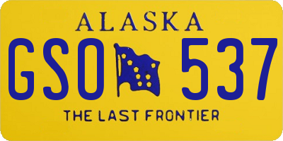 AK license plate GSO537