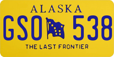 AK license plate GSO538