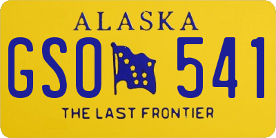 AK license plate GSO541