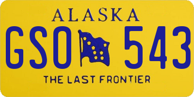 AK license plate GSO543