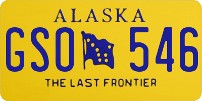 AK license plate GSO546