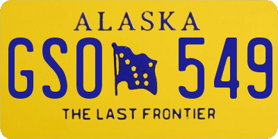 AK license plate GSO549