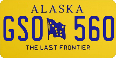 AK license plate GSO560