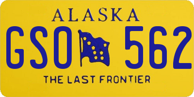 AK license plate GSO562